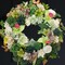22 Inch Green Orchid Spring Everyday Wreath for Front Door, Indoor Outdoor, Rustic Farmhouse Style, Artificial Flowers and Foliage
